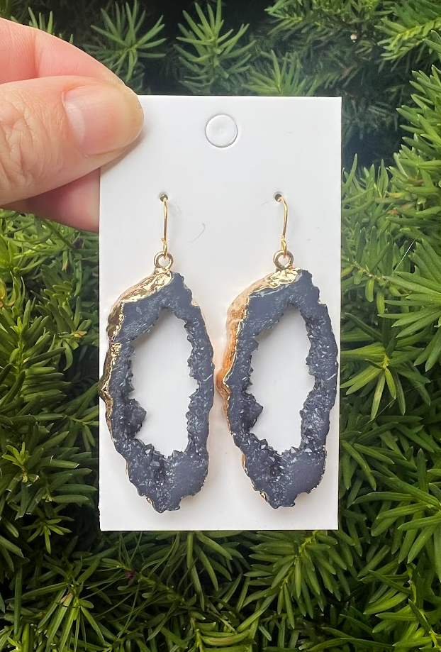 Black Agate Earrings