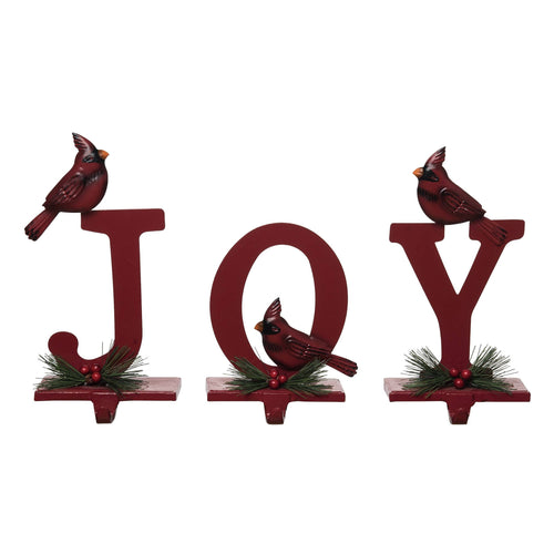 Cardinal Joy Stocking Holders Set of 3