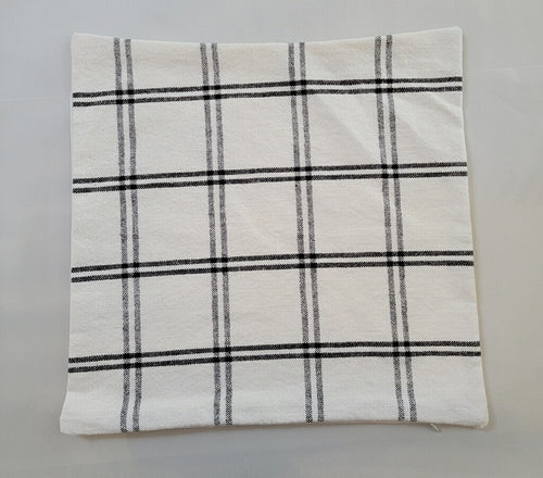 Black and White Plaid Pillow Cover