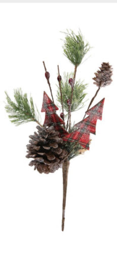 Plaid Tree Pine Spray