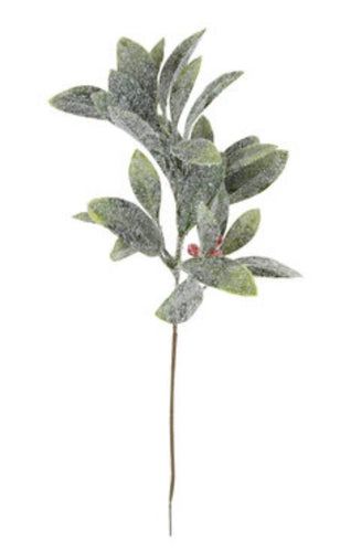 Frosted Berry & Leaves Pick