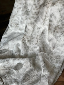 White/Gray Fur Blanket