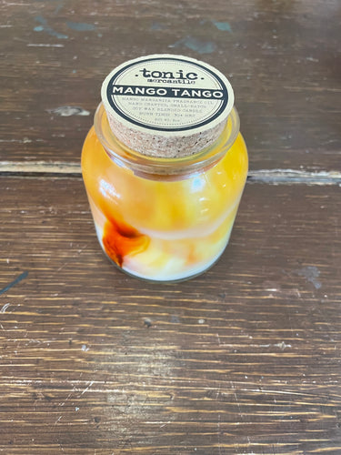 Tie Dye Swirl Candle-Mango Tango