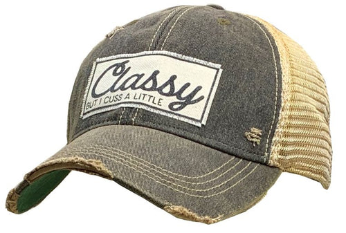 Distressed Trucker Cap-Classy