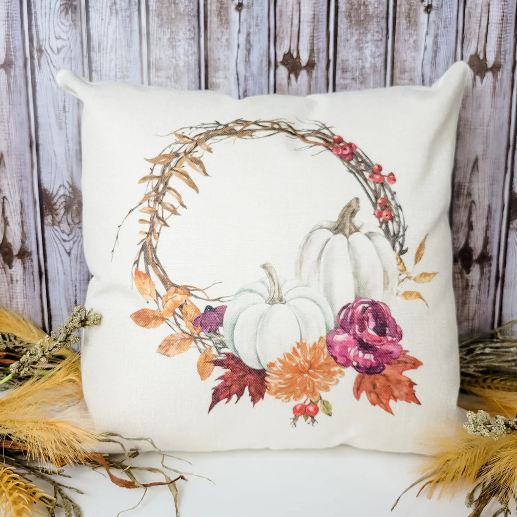 Pumpkin Wreath Pillow