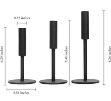 Load image into Gallery viewer, Black Modern Taper Candle Set
