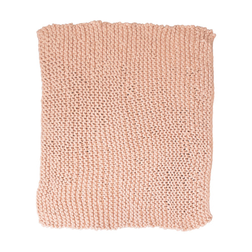 Pink Crocheted Throw