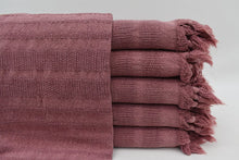 Load image into Gallery viewer, Turkish Bath Towel- Dusty Rose