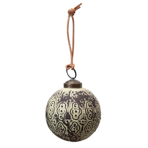 Distressed Glass Ball Ornament
