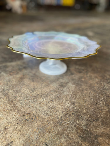 Alabaster Glass Cake Stand