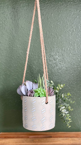 Sage Green Hanging  Succulent Planter