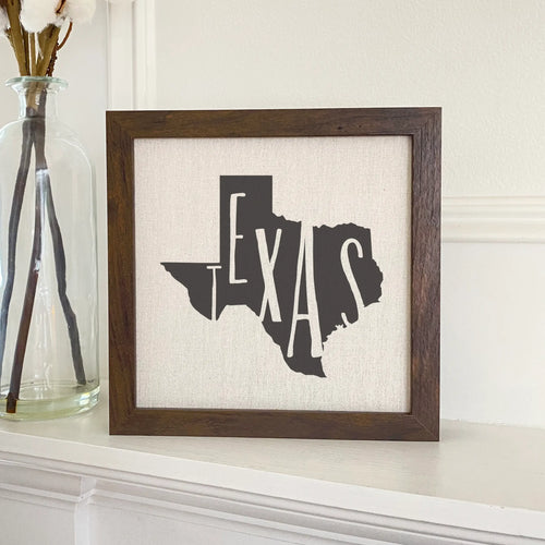 Texas Framed Sign