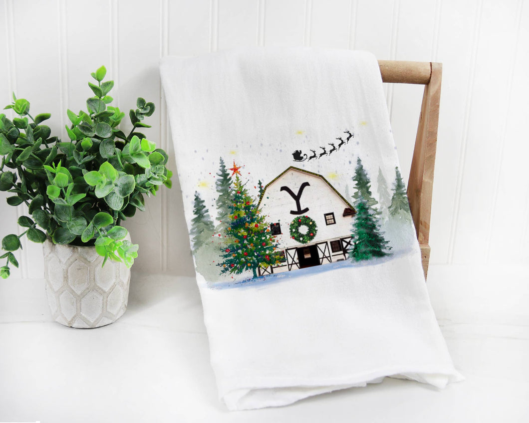 Yellowstone Christmas Kitchen Towel