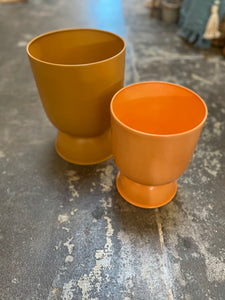 Orange Goblet Planter- Medium