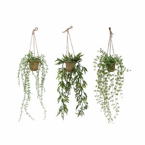 potted artificial hanging plants Artificial Hanging Plants in Pot – Black & White Interiors