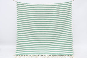Turkish Bath Towel- Green Stripe