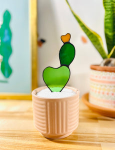 Baby Prickly Pear Stained Glass Cactus