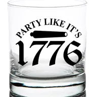 Party Like It's 1776 Whiskey Glass