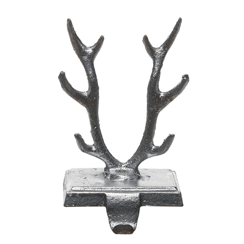Silver Christmas Antler Stocking Hanger
