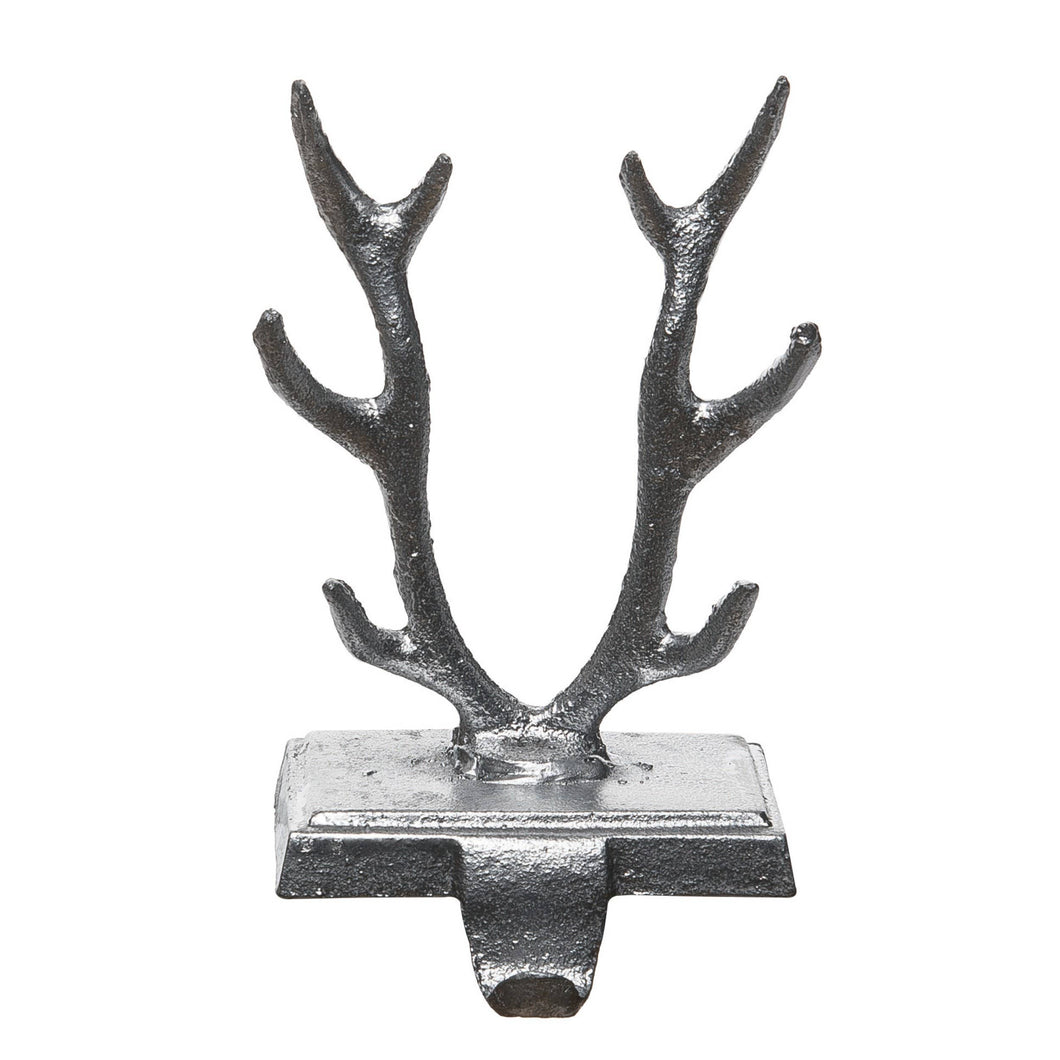 Silver Christmas Antler Stocking Hanger