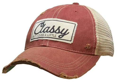 Distressed Trucker Cap-Classy