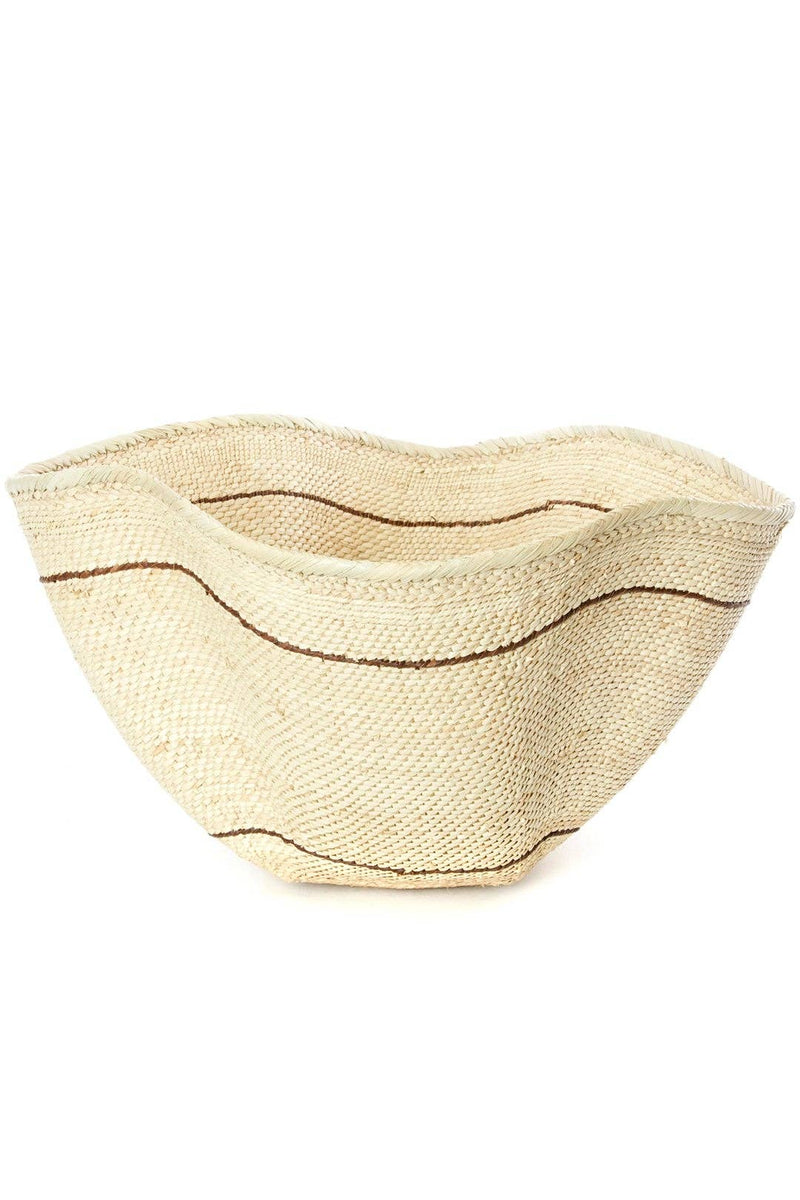 BaTonga Dancing Basket with Black Stripes – Black & White Interiors