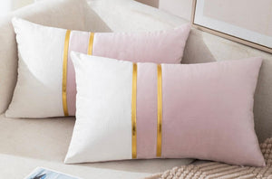 Pink/Gold Kidney Pillow