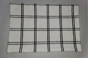 Black and White Plaid Pillow Cover-Kidney