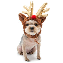 Load image into Gallery viewer, Dog Rudolph Hat