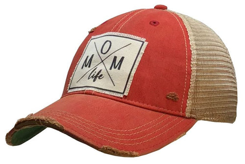 Distressed Trucker Cap-Mom Life