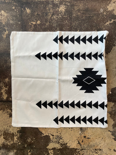 Black Tribal Pillow Cover
