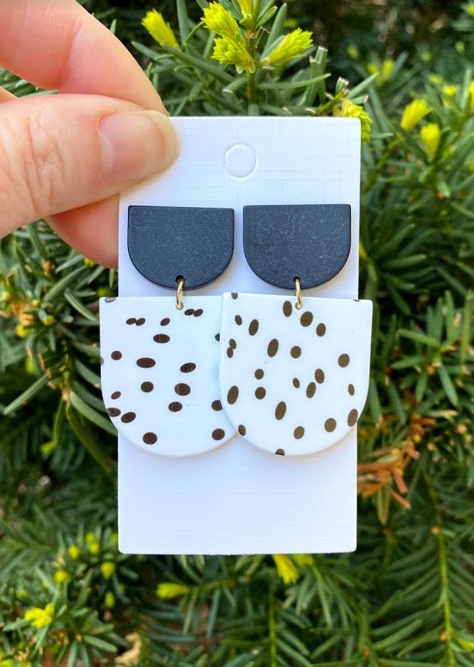 Spotted Deco Acrylic Earrings