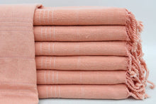 Load image into Gallery viewer, Turkish Bath Towel- Peach
