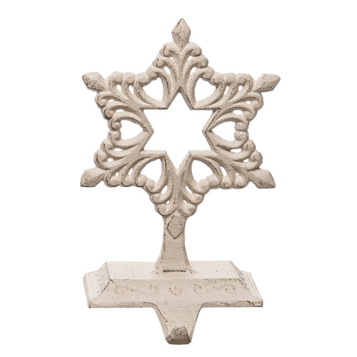Distressed Christmas Snowflake Stocking Hanger