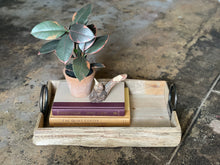 Load image into Gallery viewer, Rustic Wood Tray w/ Handles
