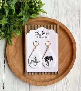 Mismatched Plant Earrings