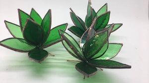 Green Stained Glass Succulent 3D