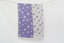 Load image into Gallery viewer, Turkish Bath Towel- Purple and White Paw Print