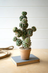 Artificial Ball Cactus in Pot