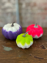Load image into Gallery viewer, Hand Painted Pumpkin-Neon Trio