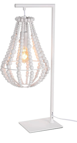 White Beaded Chandelier Lamp