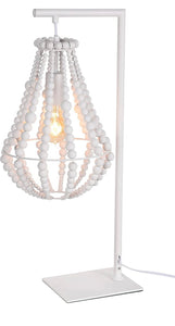 White Beaded Chandelier Lamp