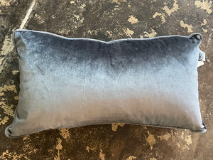 Dark Grey Velvet Lumbar Pillow