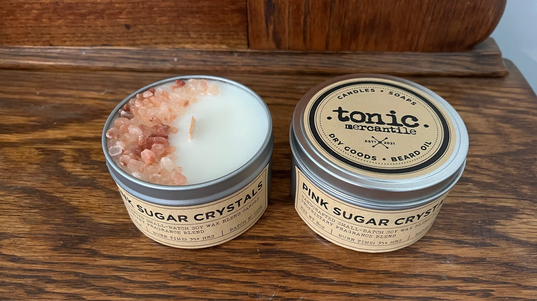 Small Batch Soy Candle-Pink Sugar Crystals