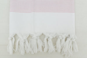 Turkish Hand Towel- Pink Stripe
