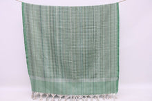 Load image into Gallery viewer, Turkish Bath Towel -Green Multi Stripe
