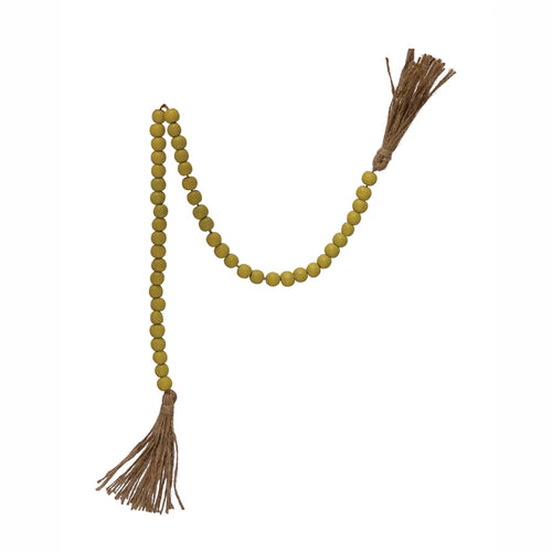 Wood Beaded Garland-Green