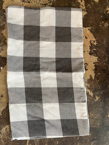 Gray Check Pillow Cover-Kidney
