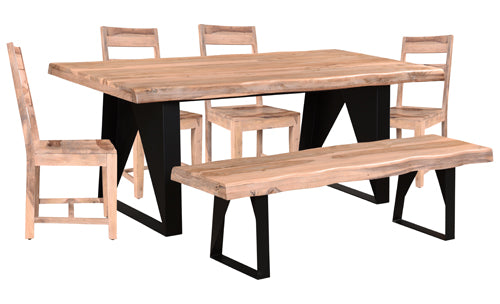 6-Piece Natural Edge Dining Table