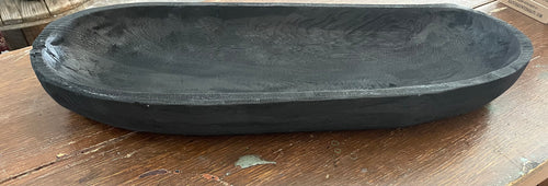 Large Black Washed Dough Bowl